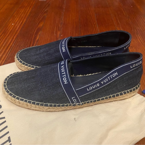 New Authentic Louis Vuitton Denim Espadrilles size 39 - Picture 1 of 3